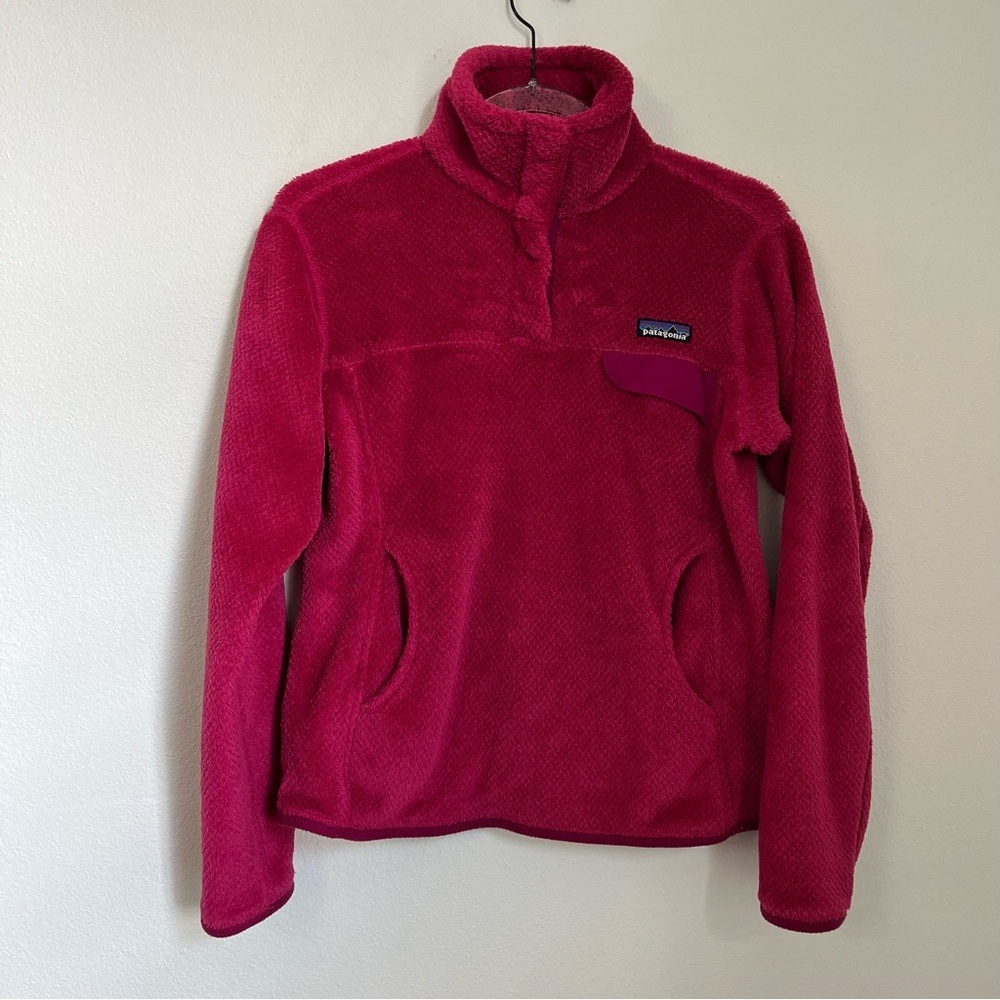 Patagonia Womans Re-Tool Snap-T Fleece Pullover Raspberry Pink Small